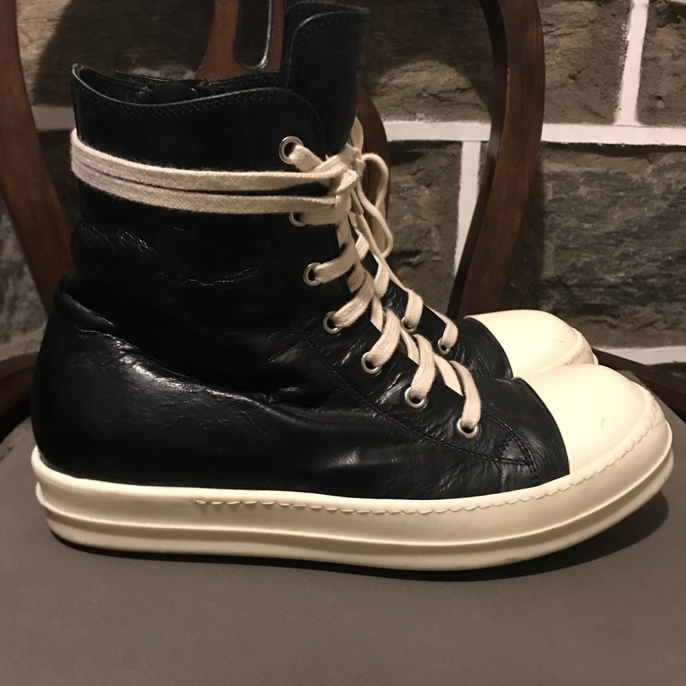 Rick Owens SS17 High Ramones Leather - Mainline